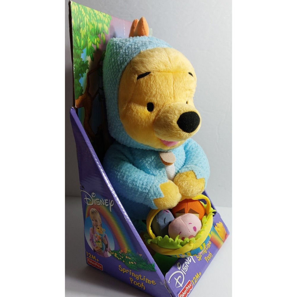 NIB VTG Disney Springtime Easter Chick Fisher Price Plush Winnie The Pooh 2002